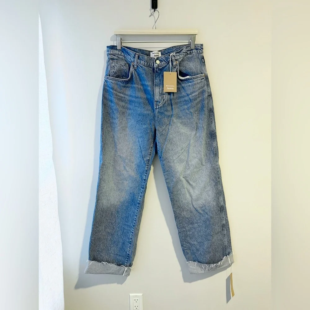 Reformation Val 90s Mid-Rise Straight-Leg Jeans NWT - Picture 6 of 9